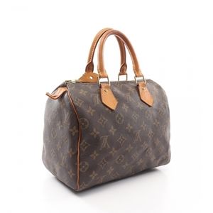 Louis Vuitton Speedy 25 Monogram Handbag Leather Brown
